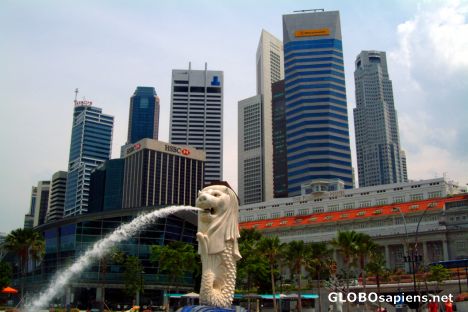 Postcard Singapore - Merlion