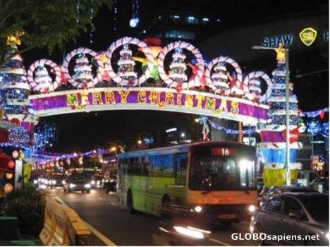 Postcard Singapore Xmas 2008 Lightup