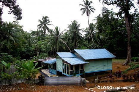 Postcard Old House, Pulau Ubin Island, Singapore