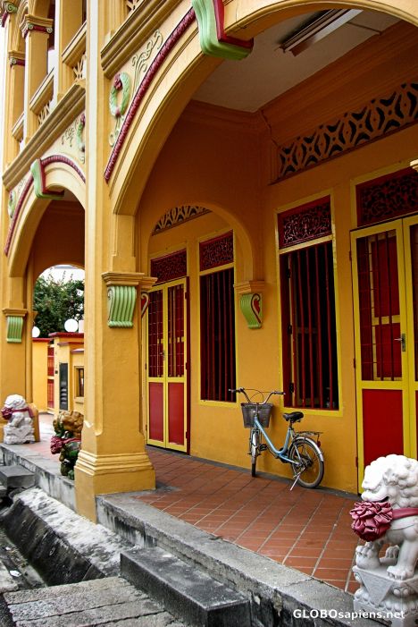 Postcard Chinese-Styled Building Next to Kuan Im Tng Temple