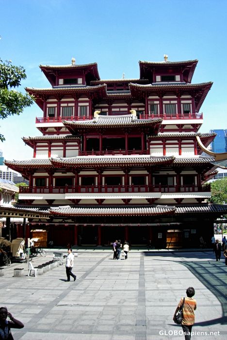 Postcard The Red Temple, Chinatown