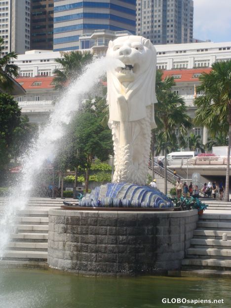 Postcard Merlion at Esplanade