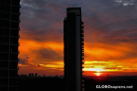 Postcard Singapore Sunset