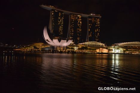 Postcard Marina Bay Sands at night