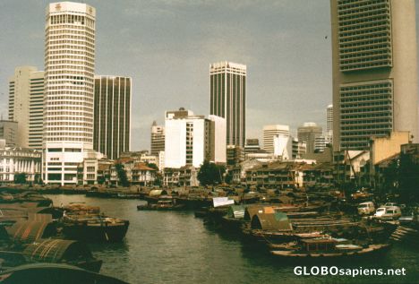 Postcard Singapur in 1978