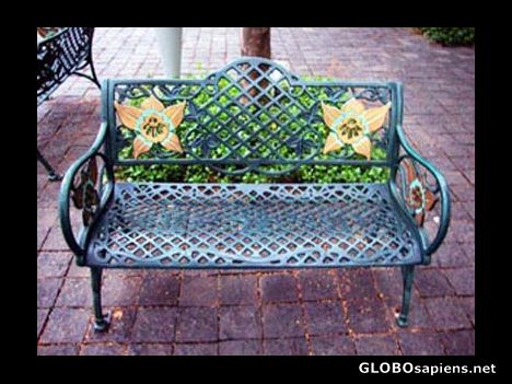 Postcard Just a bench