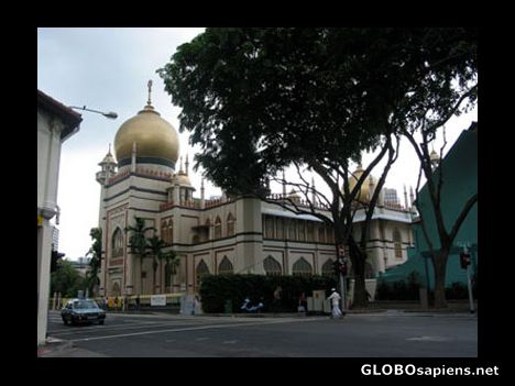 Postcard Sultan Mosque in Arab Quarter.