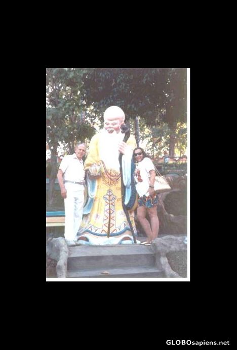 Postcard Irwin (my husband) and I enjoyed Haw Par Villa