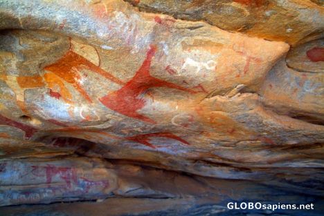 Postcard Las Geel rock art