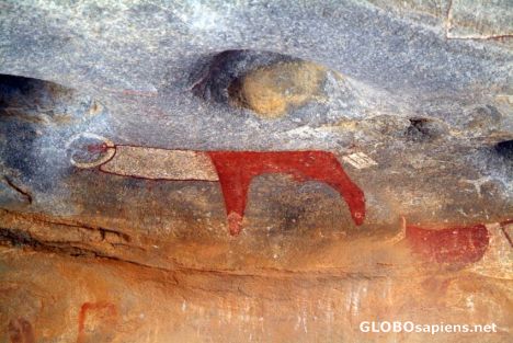 Postcard Las Geel rock art