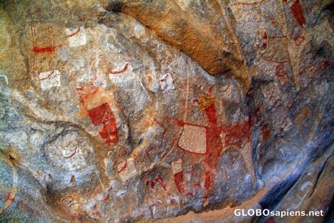 Postcard Las Geel rock art