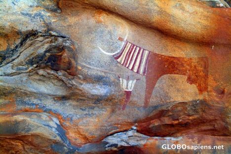Postcard Las Geel rock art