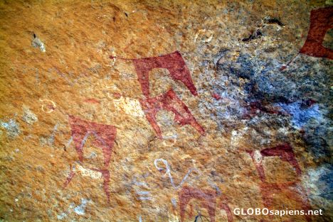 Postcard Dhagax Guure - rock art