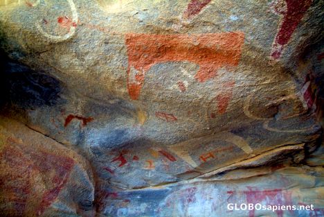 Postcard Las Geel - caves with prehitoric cows