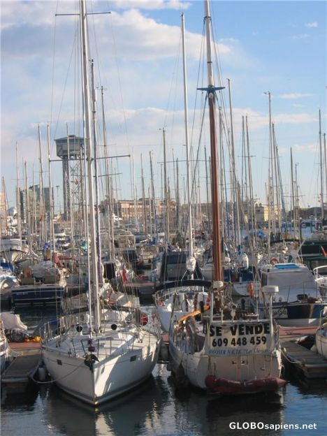 Postcard Barcelona Old Port
