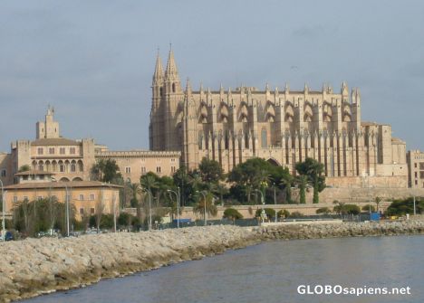 Postcard La Seu seen from the Pier