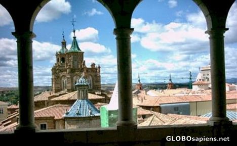 Postcard Cathedral from top of museum.