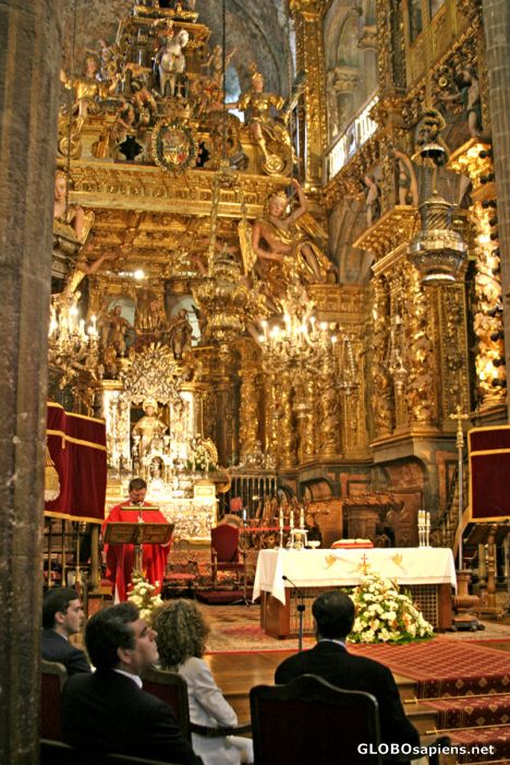 Postcard Santiago - The Cathedral - The Holy Mass