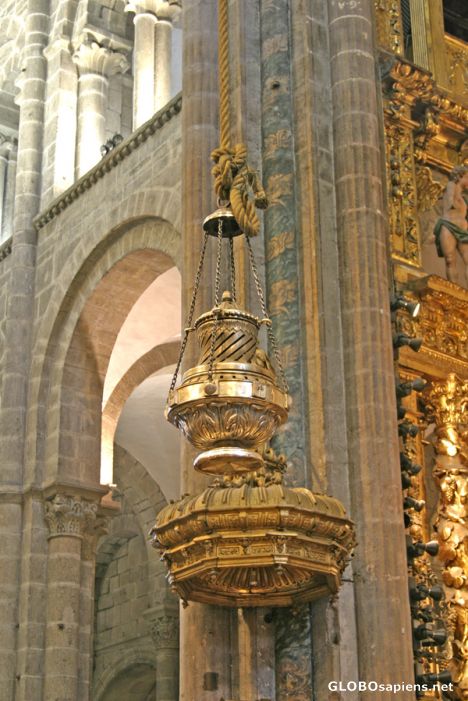 Postcard Santiago - La Catedral - El Botafumeiro