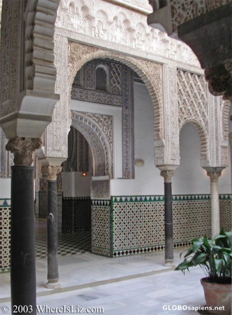 Postcard Alcazar (Royal Palace), Seville, Spain