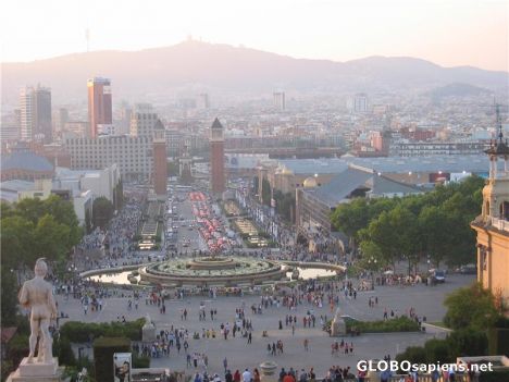 Postcard Barcelona at Dusk