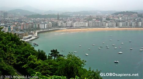 Postcard Misty Day, San Sebastian, Spain