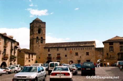 Postcard The church - monumental area