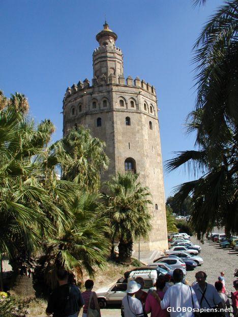 Postcard Torre del Oro (Gold Tower), Sevilla symbol