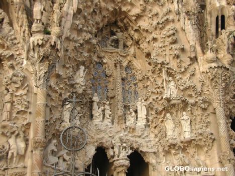 Postcard Sagrada Familia, Christmas motive