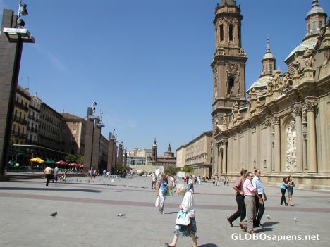 Postcard Central Plaza de la Pilarica