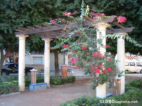 Postcard Central Park in Orihuela