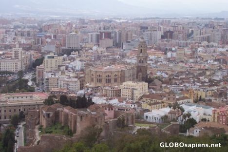 Postcard The city from the Gibralfaro