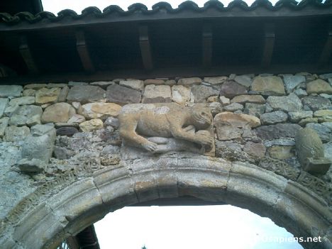 Postcard Detail in the gate of the Monastery