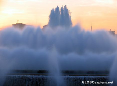 Postcard Magic Fountains in Barcelona