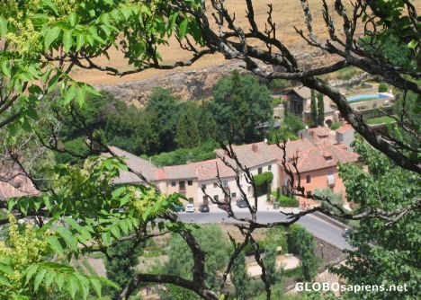 Postcard Under the fairytale Segovia Castle