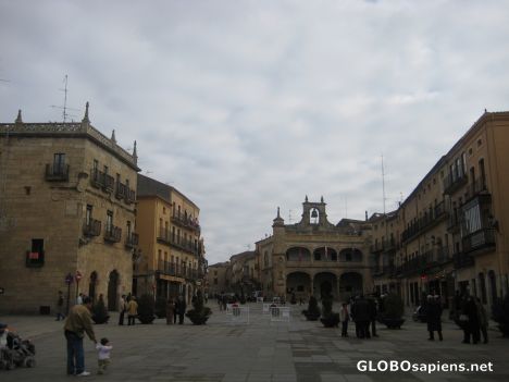 Postcard Central square of the town
