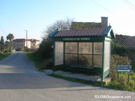 Postcard Horreo in a bus stop