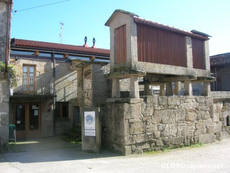 Postcard Horreo in a pilgrim shelter