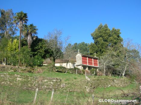 Postcard Horreo in a hill