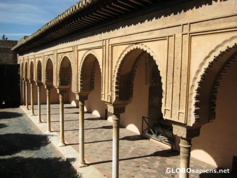Postcard Alhambra, in the Nazaries Palace