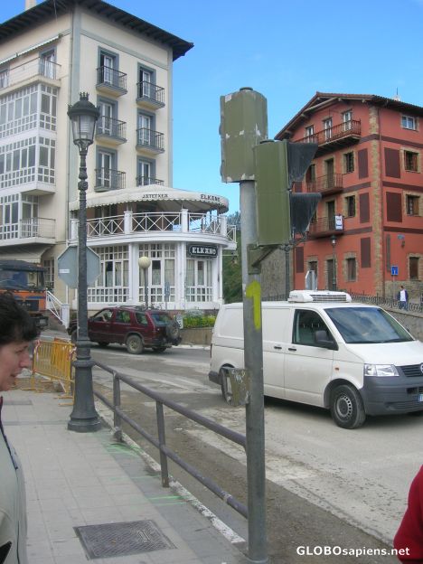 Postcard Yellow arrow showing the Camino