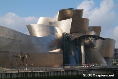 Postcard Bilbao Famous Building Closer