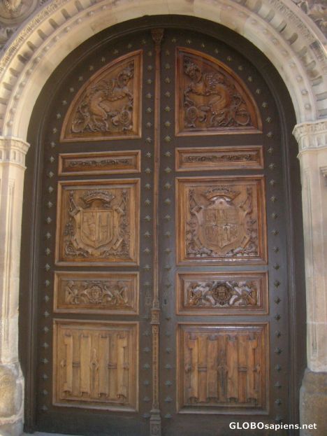 Postcard Wooden door