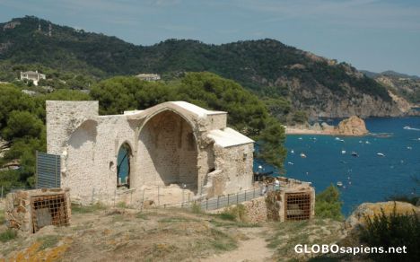 Postcard Tossa de Mar on Costa Brava.