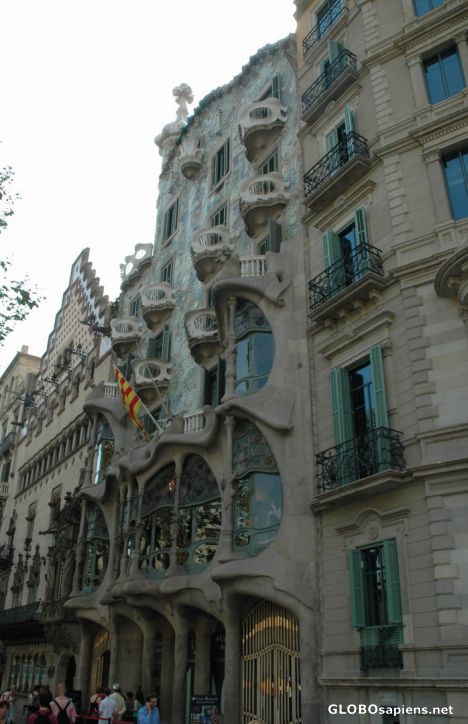 Postcard Casa Batllo by Antoni Gaudi