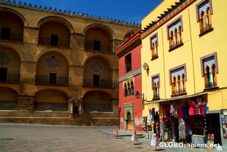 Postcard Cordoba, Andalusia - piazza by the la catedral