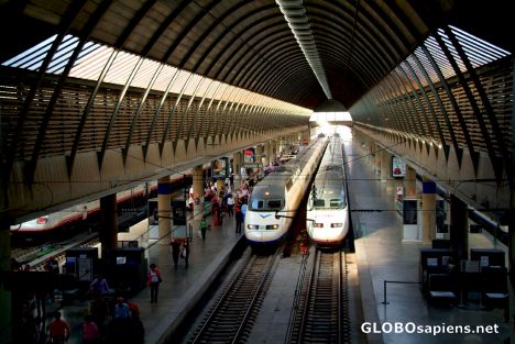 Postcard Sevilla, Andalusia - Main Rail Station