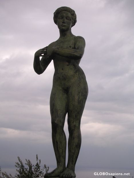 Postcard Sculpture in the stronghold on Mount Montujic