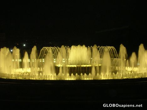 Postcard Fountain in Barcelona