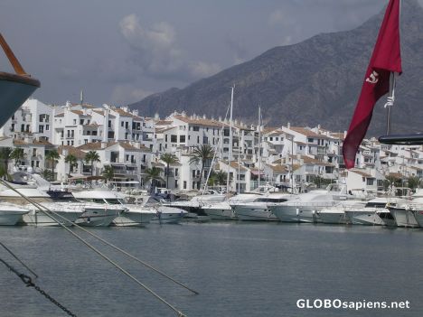 Postcard Puerto Banús yacht harbour
